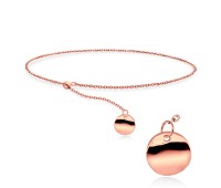Rose Gold Plated Little Bead Silver Bracelet BRS-449-RO-GP